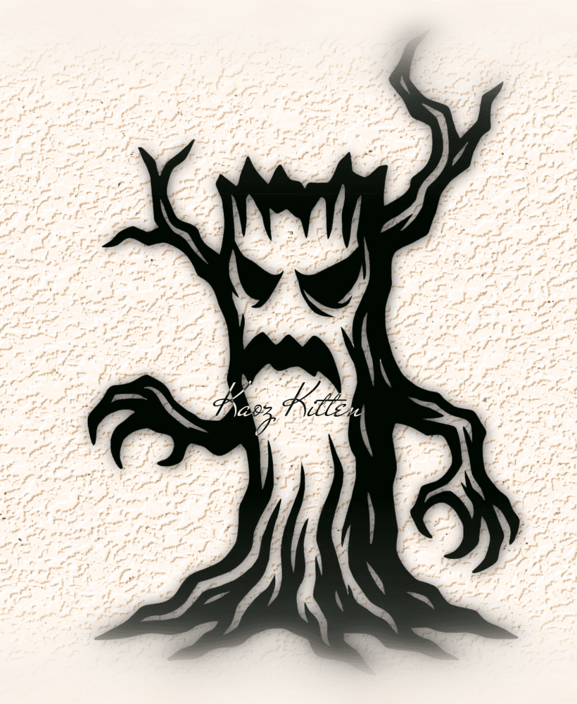 haunted tree 11 WALL ART HOME DECOR 3d model