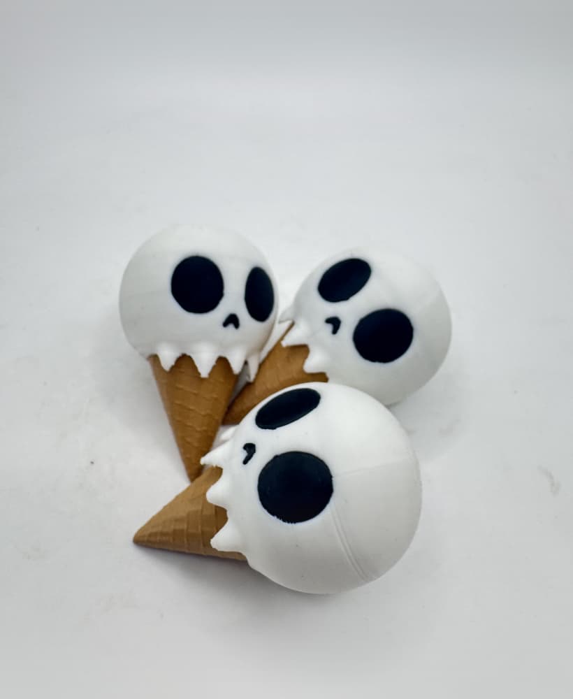 SKull icecream fidget clicker 3d model