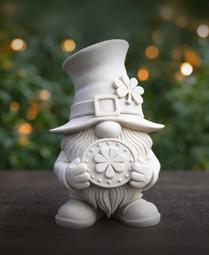 St. Patrick’s Day Gnome | Lucky Leprechaun Figure | Shamrock Decor 3d model