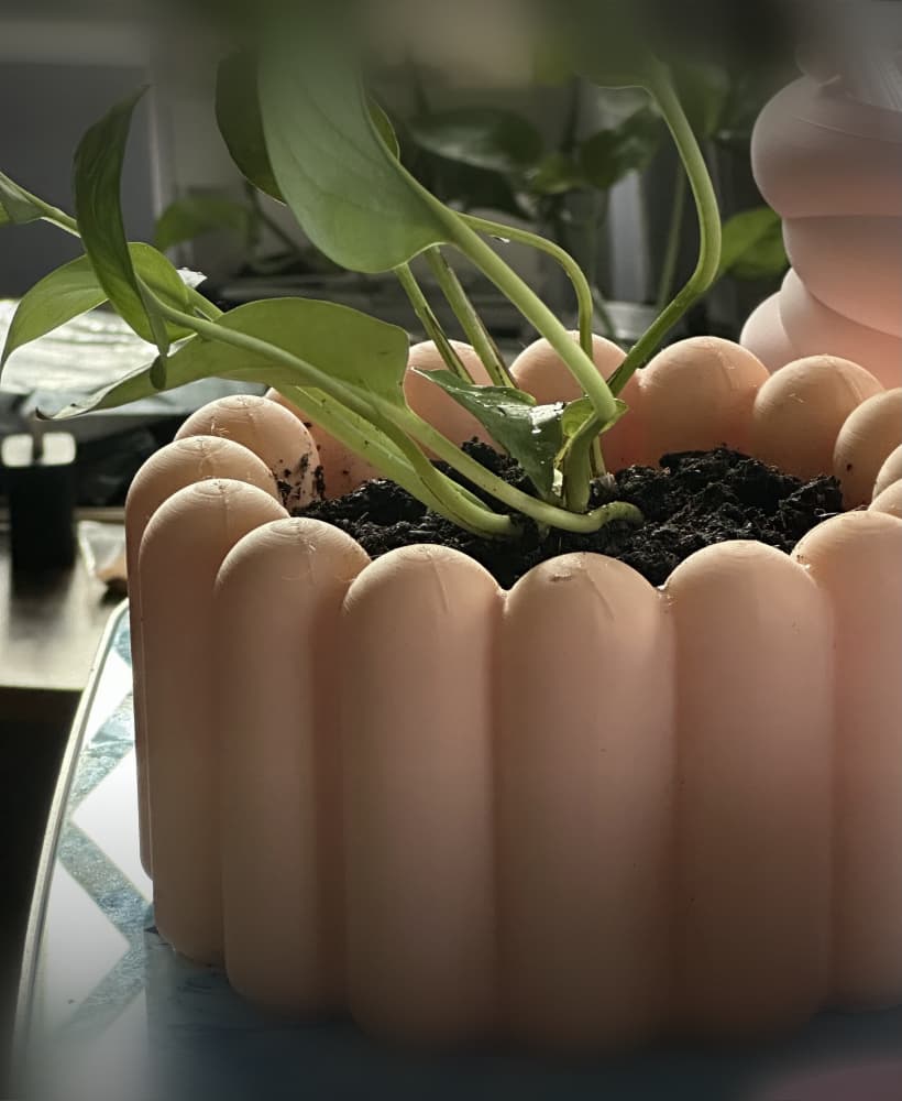 Ripple Planter (print in place) 3d model