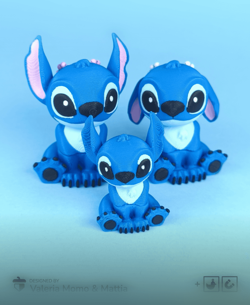 Cute Flexi Stitch (Toy, Keychain & Magnet), Lilo & Stitch 3d model