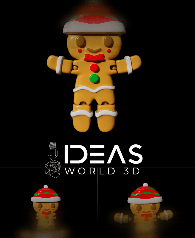 Articulated Christmas Cookie – Festive 3D Printable Baking Design 3d model