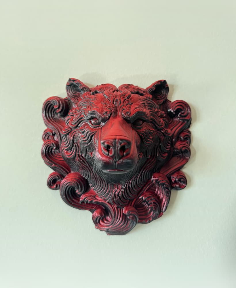 Bear Wall Art Decorative Bear Head Ornamental Animal Wall Decor 3d model