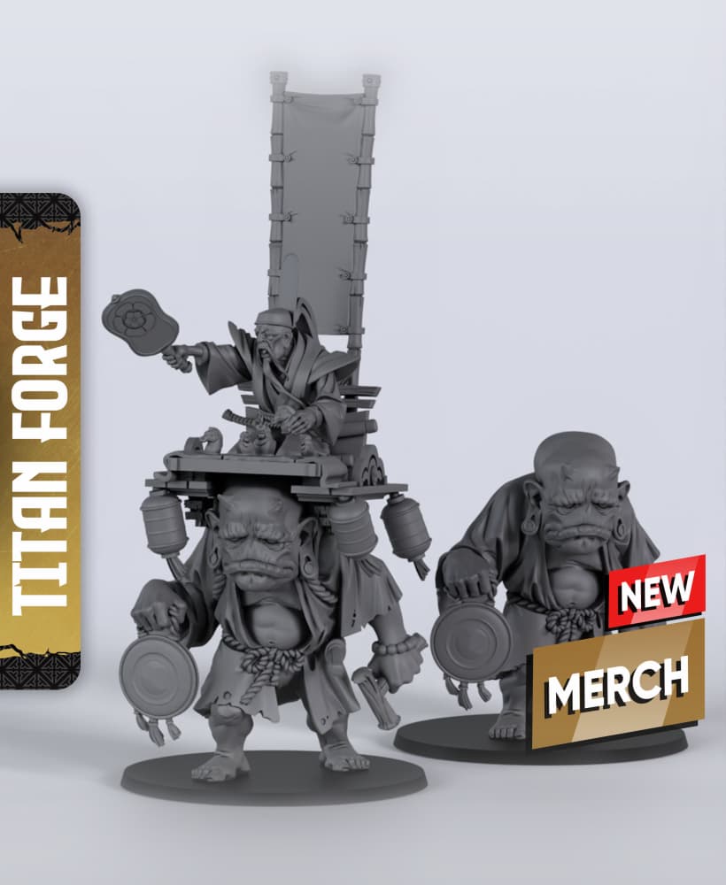 Gunshi - With Free Dragon Warhammer - 5e DnD Inspired for RPG and Wargamers 3d model