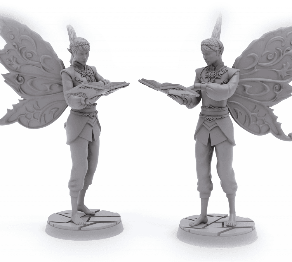 Fairy Attendant Reading Book 3d model