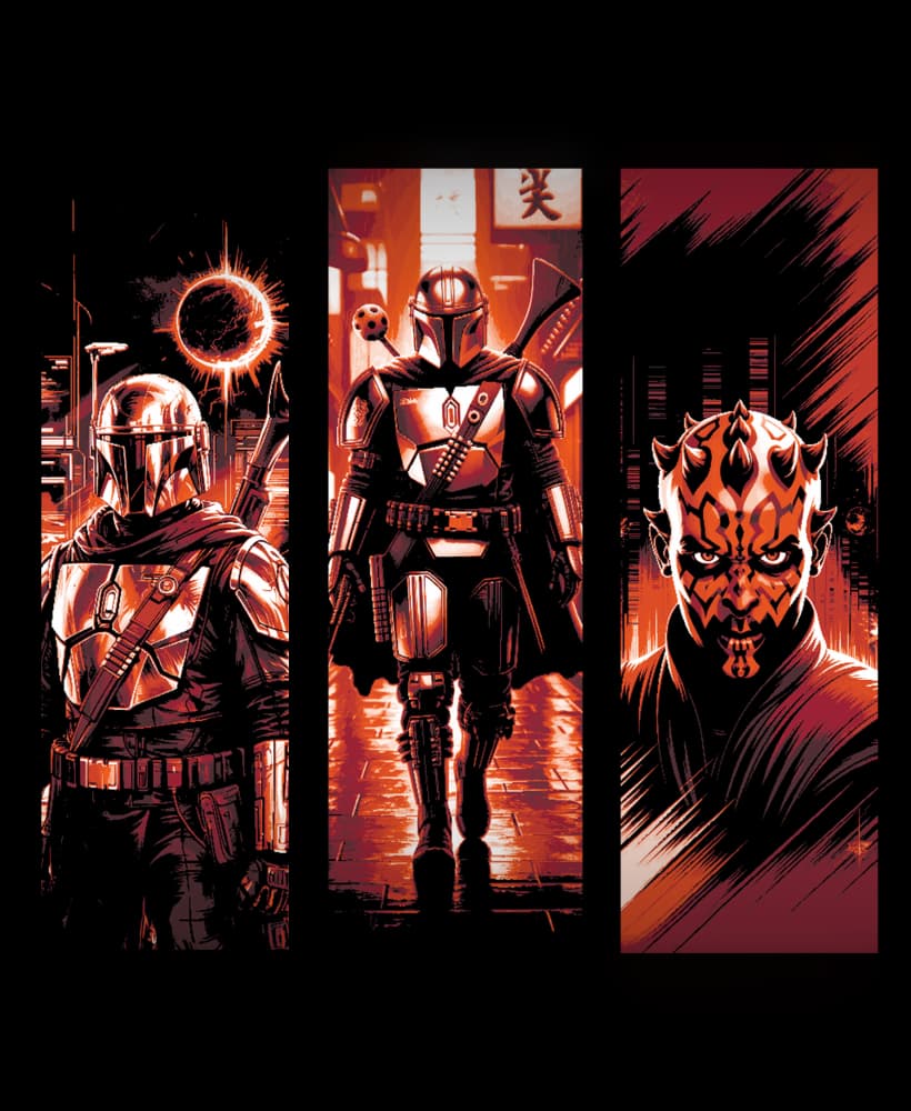Fanart Star Wars Bookmarks - Darth Maul, Boba Fett and the Mandalorian 3d model