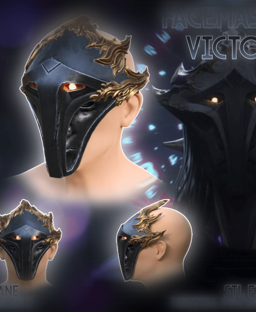 Viktor Hexteck Form Cosplay Mask Arcane League of Legends 3d model