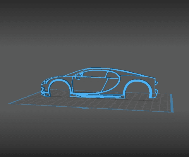 Bugatti - Chiron Wall Art 3d model