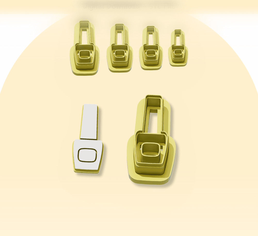 Abstract Dangle 04 Clay Cutter for Polymer Clay | Digital STL File | Clay Tools | 4 Sizes 3d model