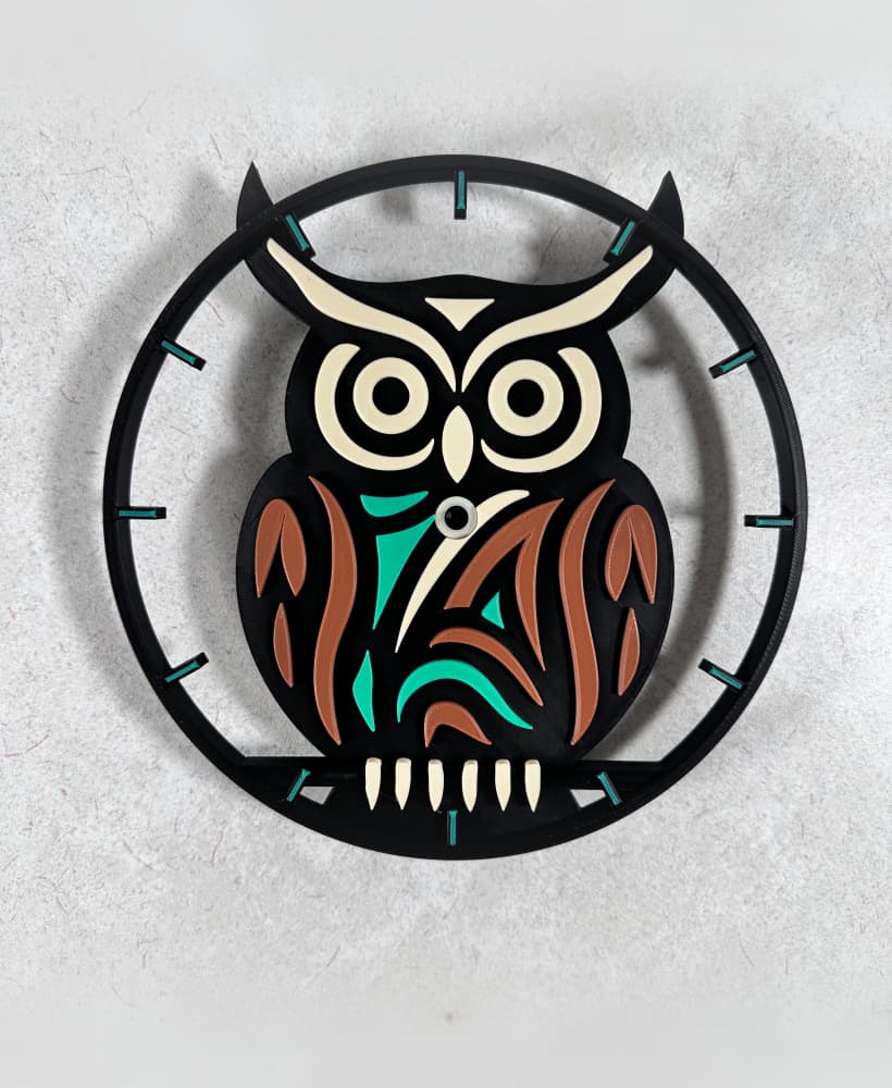 Spirit Of the Wild, Owl Clock 3d model