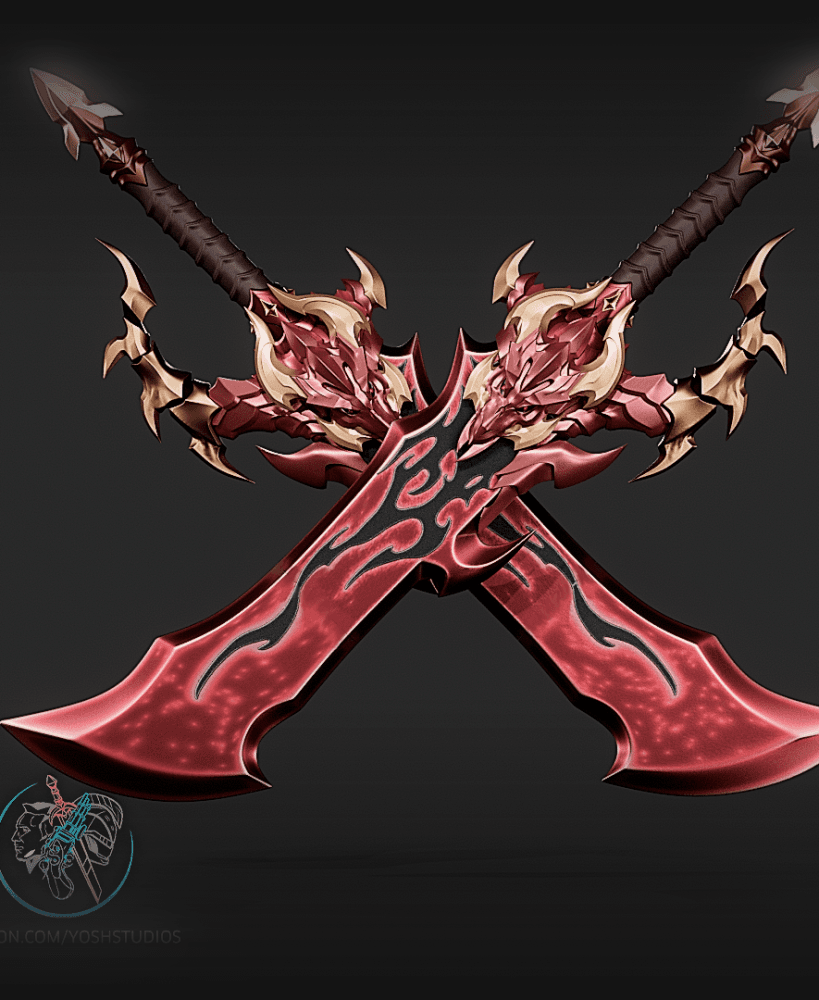 Demon King Daggers 3D Printer File STL (Solo Leveling) 3d model