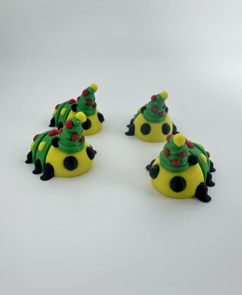Articulated Xmas Ladybug (No support, 3MF included) 3d model