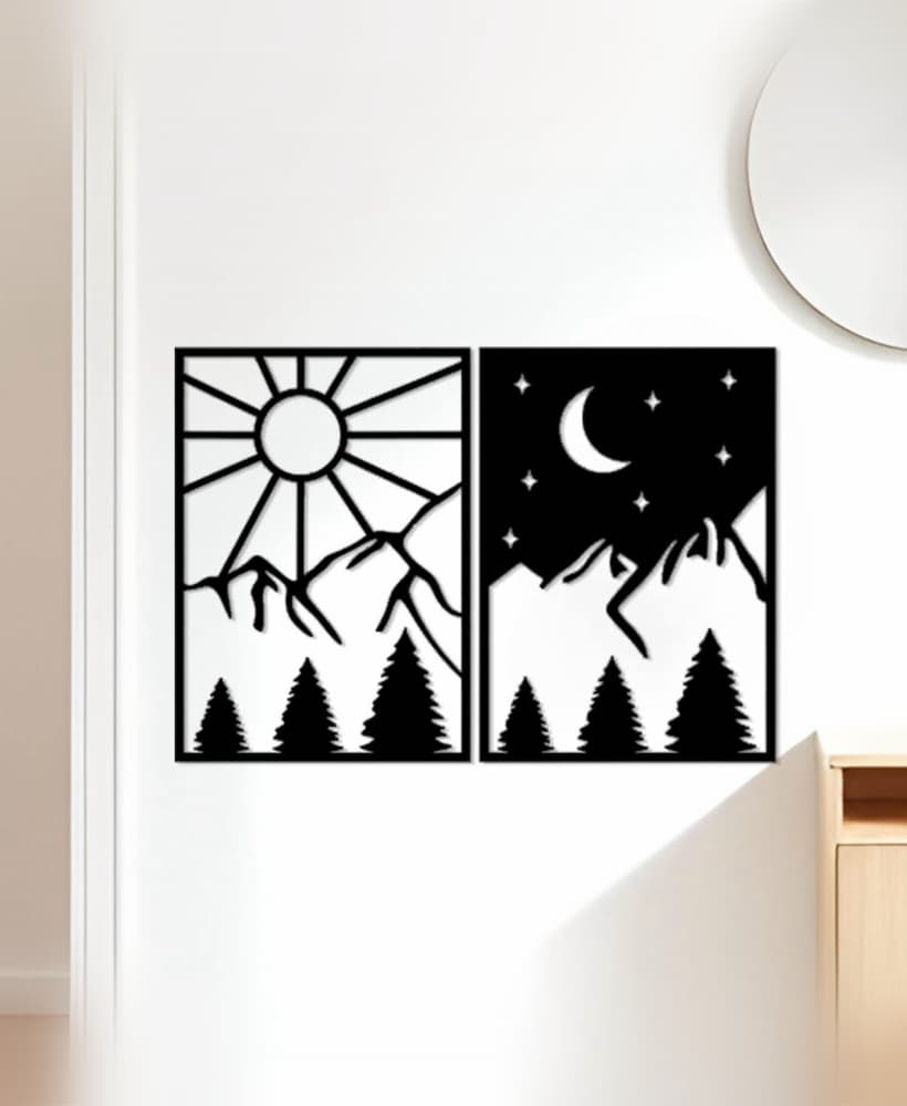 Day And Night Wall Art, Wall Decor, Home Decor 3d model