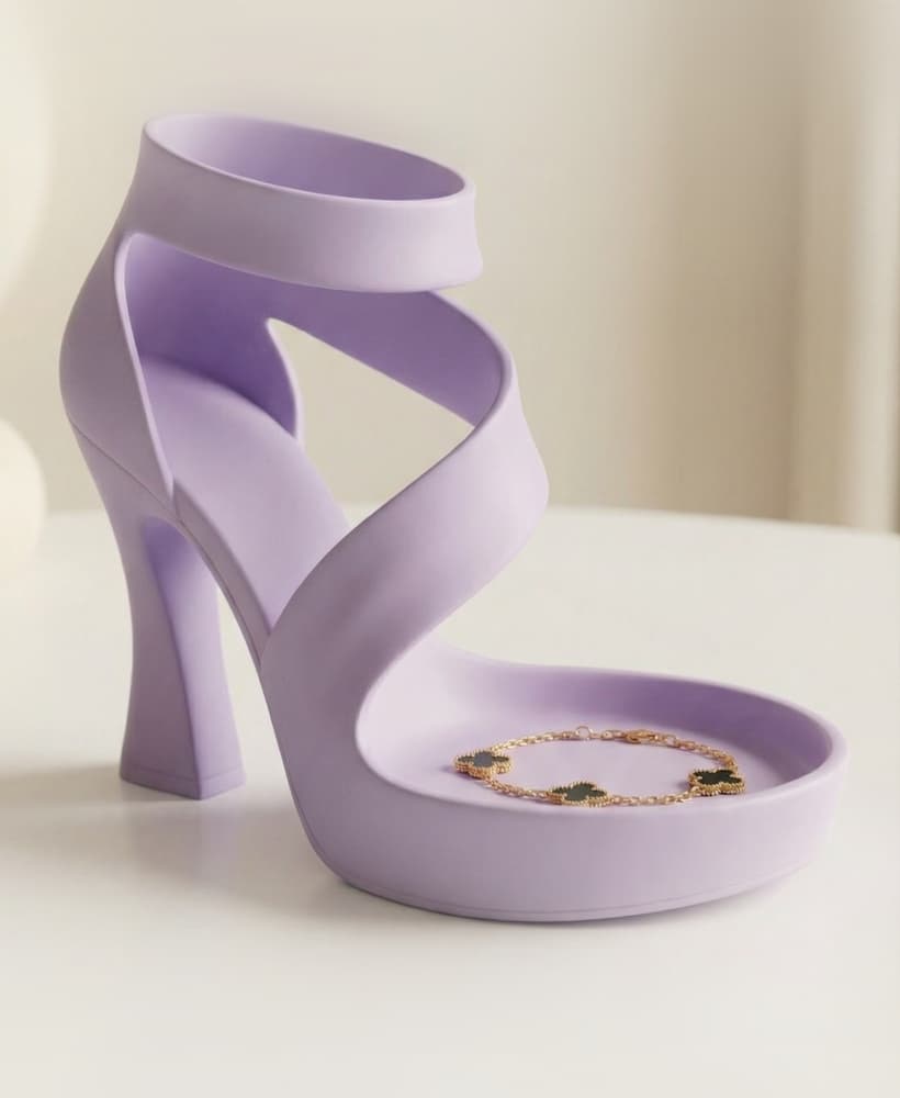 High Heel Jewelry Holder | Modern Shoe Tray Decor 3d model