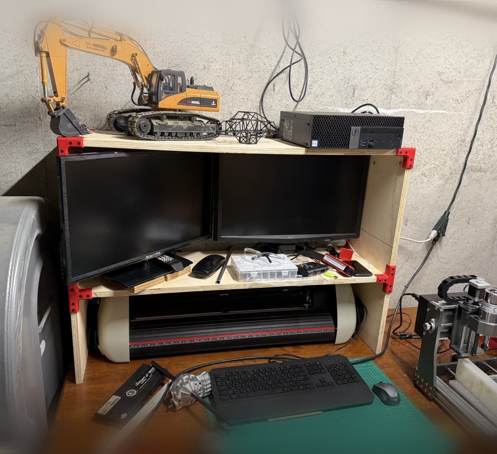 3D printed shelf brackets for 3/4” plywood 3d model