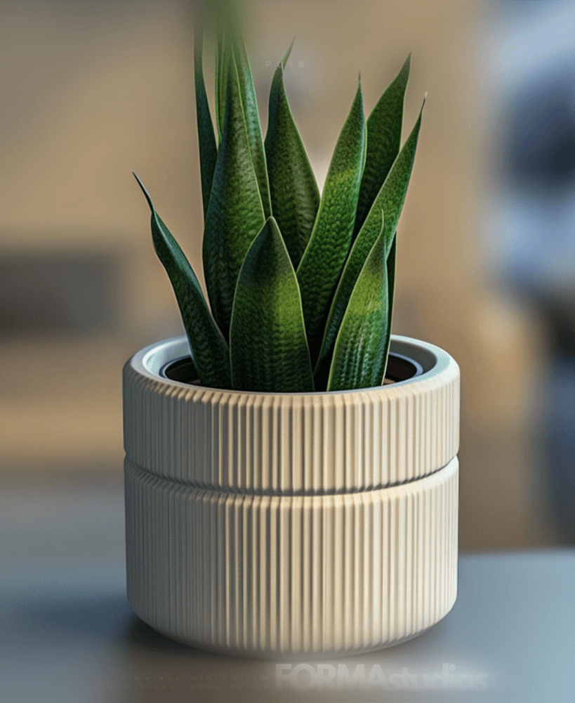 Planter with drip tray large format - FORMAstudios P018 3d model