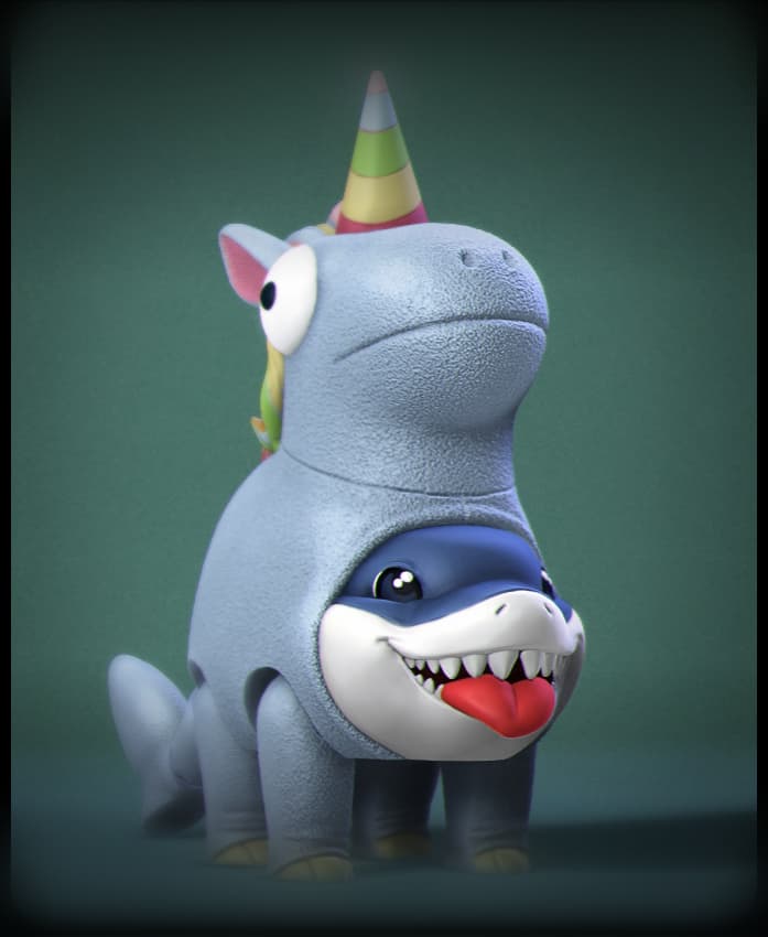 Jeff the Land Shark Unicorn 3d model