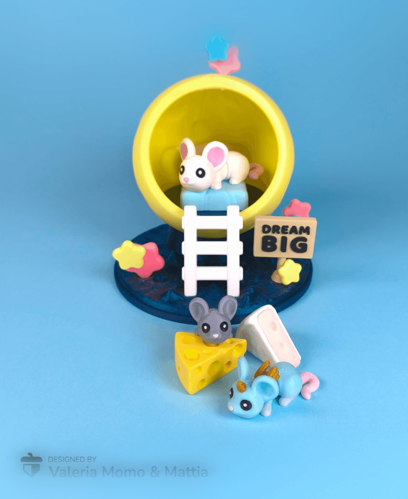 Moon Diorama for Cute Flexi Animals - Mouse Edition 3d model
