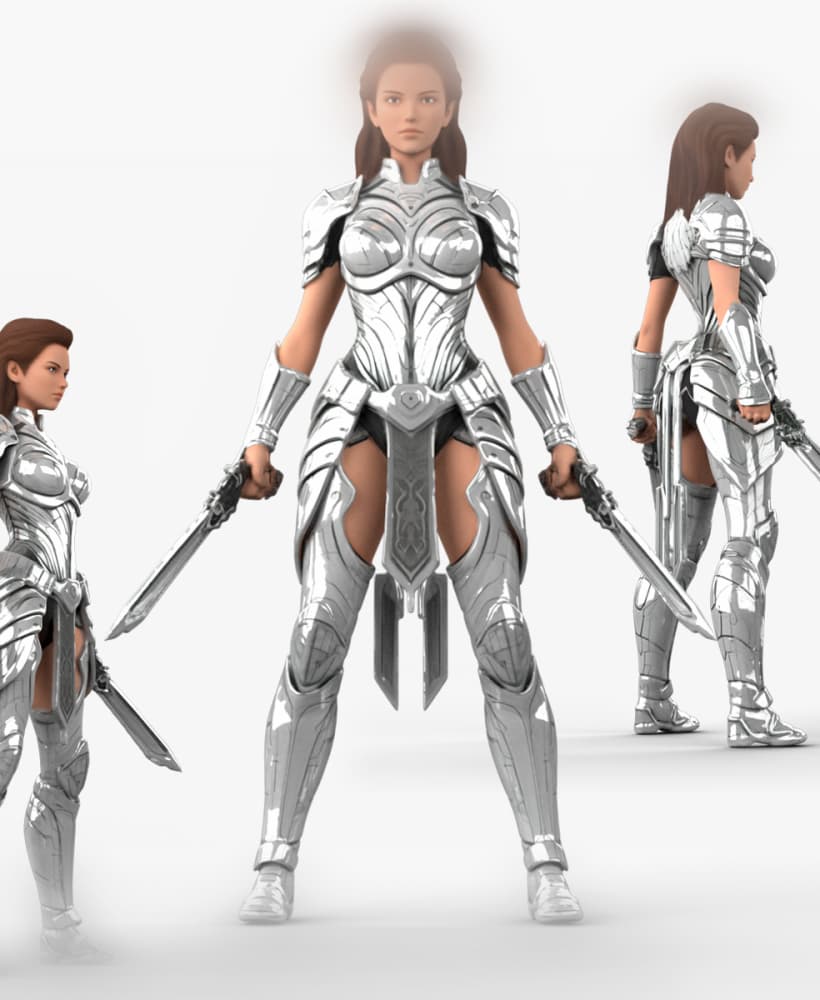Female Warrior 3d model
