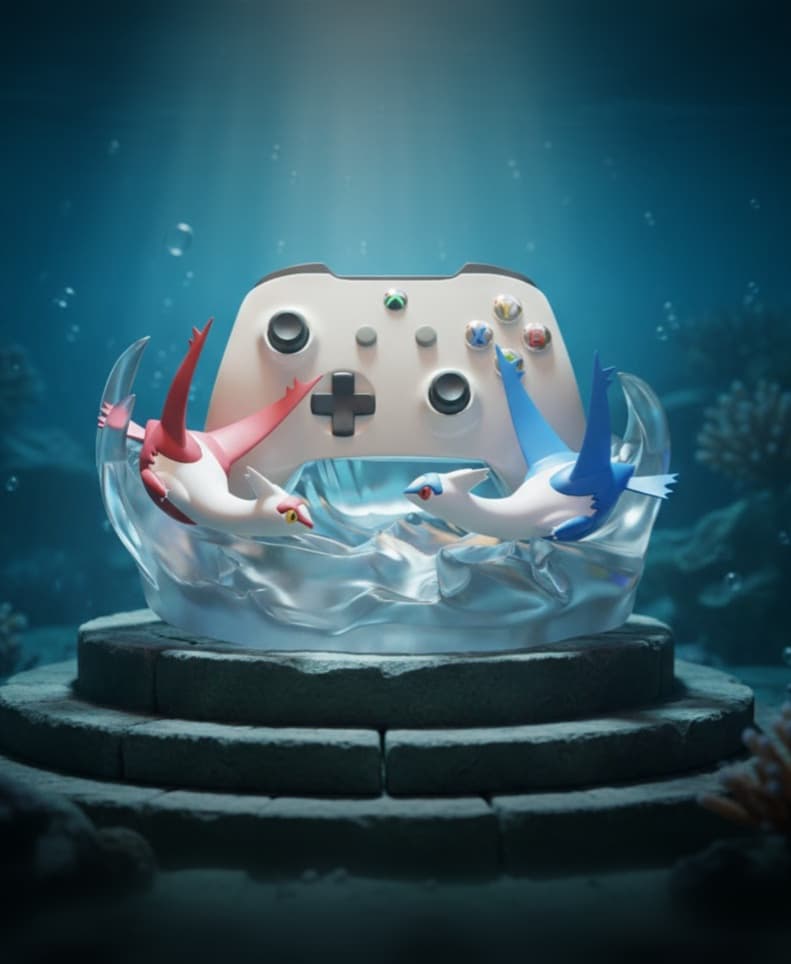 Latias and Latios Controller Stand 3d model
