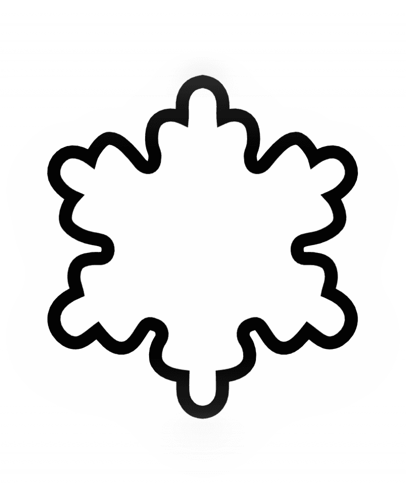 Snowflake Cookie Cutter STL File - 4 inches 3d model