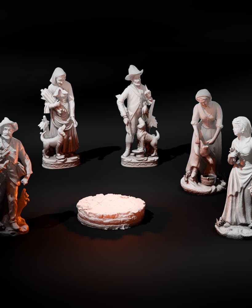 Village NPC Collection with Plinth 28mm Heroic 3d model