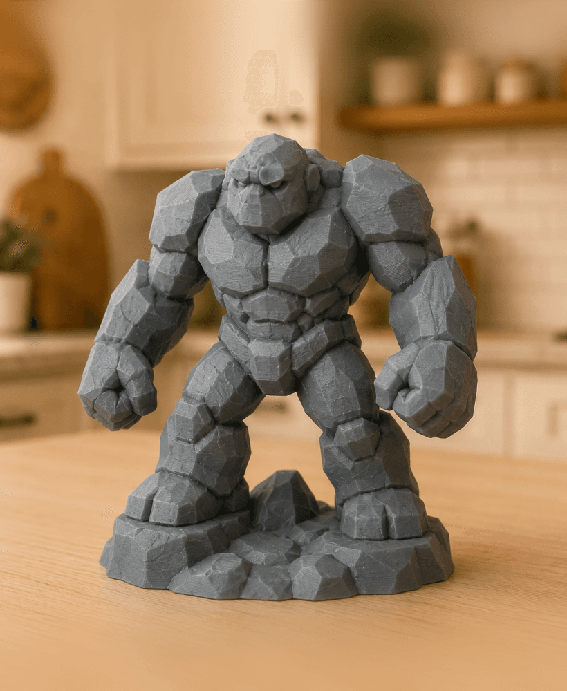 Stone Golem Guardian STL 3d model