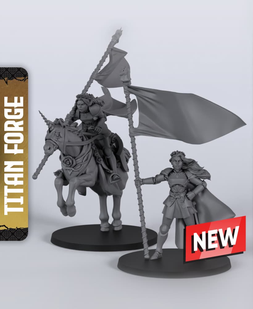 Kathrina Bright - With Free Dragon Warhammer - 5e DnD Inspired for RPG and Wargamers 3d model