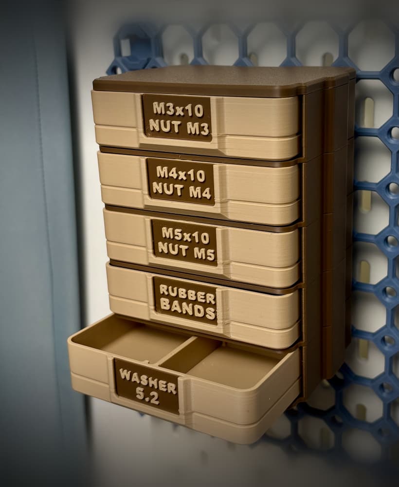 Modular Push-Push Drawer | Multiboard Organizer 3d model