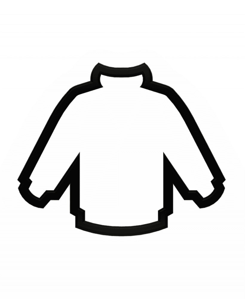 Sweater Cookie Cutter STL File - 4 inches 3d model