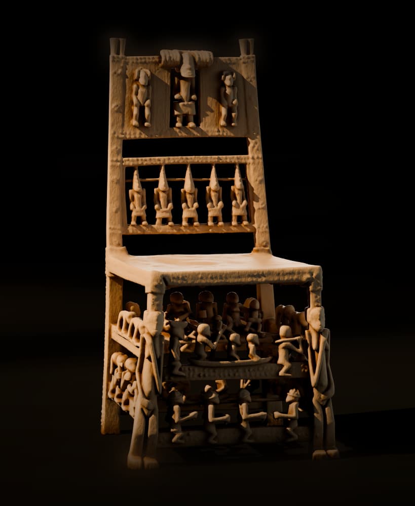 Monumental Spirit Throne | 28mm/32mm Heroic Scatter Terrain 3d model