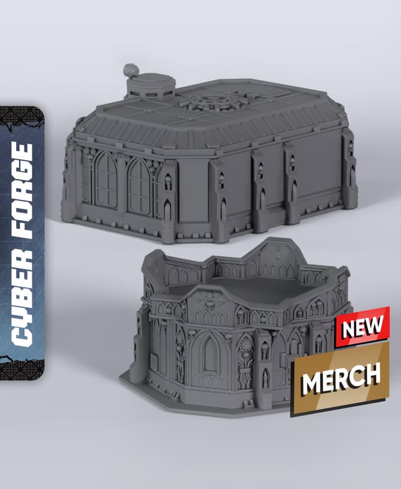HC2 Terrain - With Free Cyberpunk Warhammer - 40k Sci-Fi Gift Ideas for RPG and Wargamers 3d model