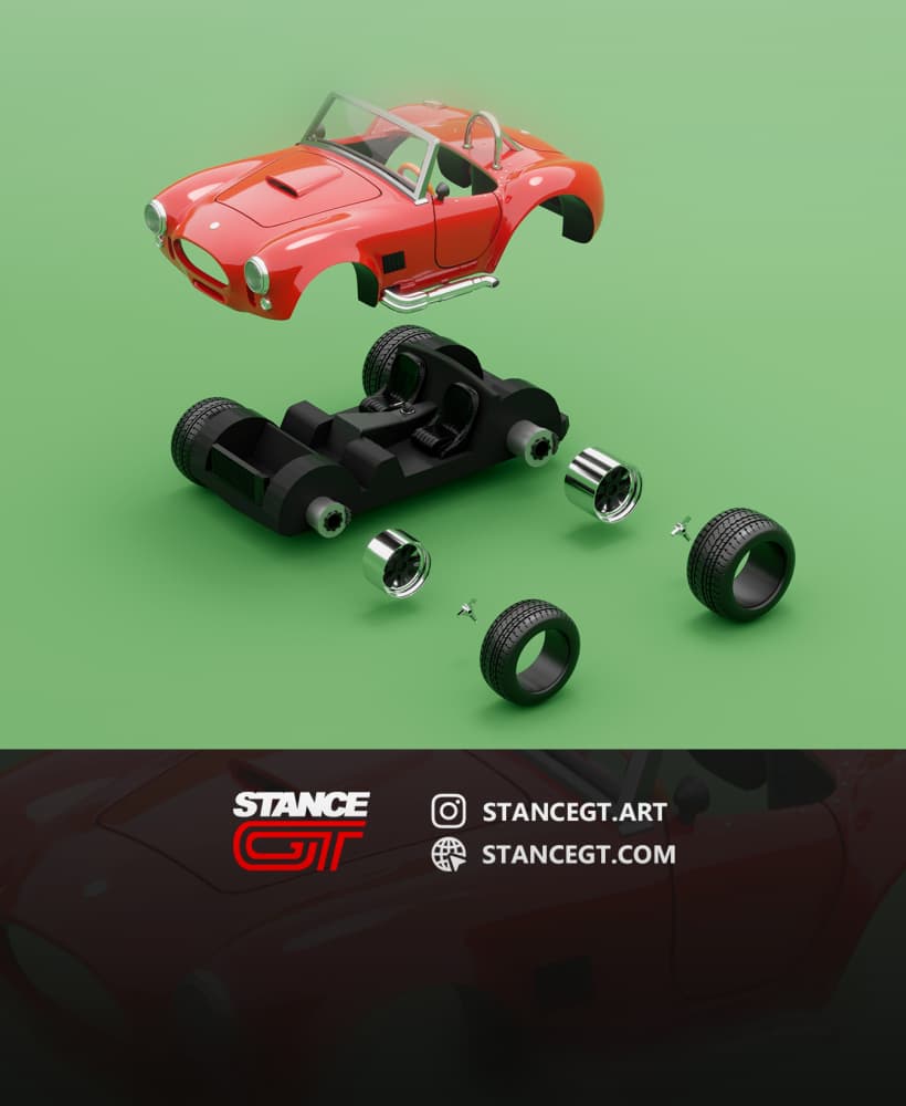 Shelby Cobra 427 | ORIGINALS | Model kit car 3d model