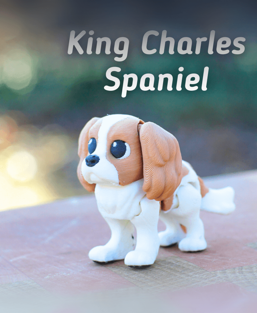 King Charles Spaniel - Articulated Ludo Dog 3d model