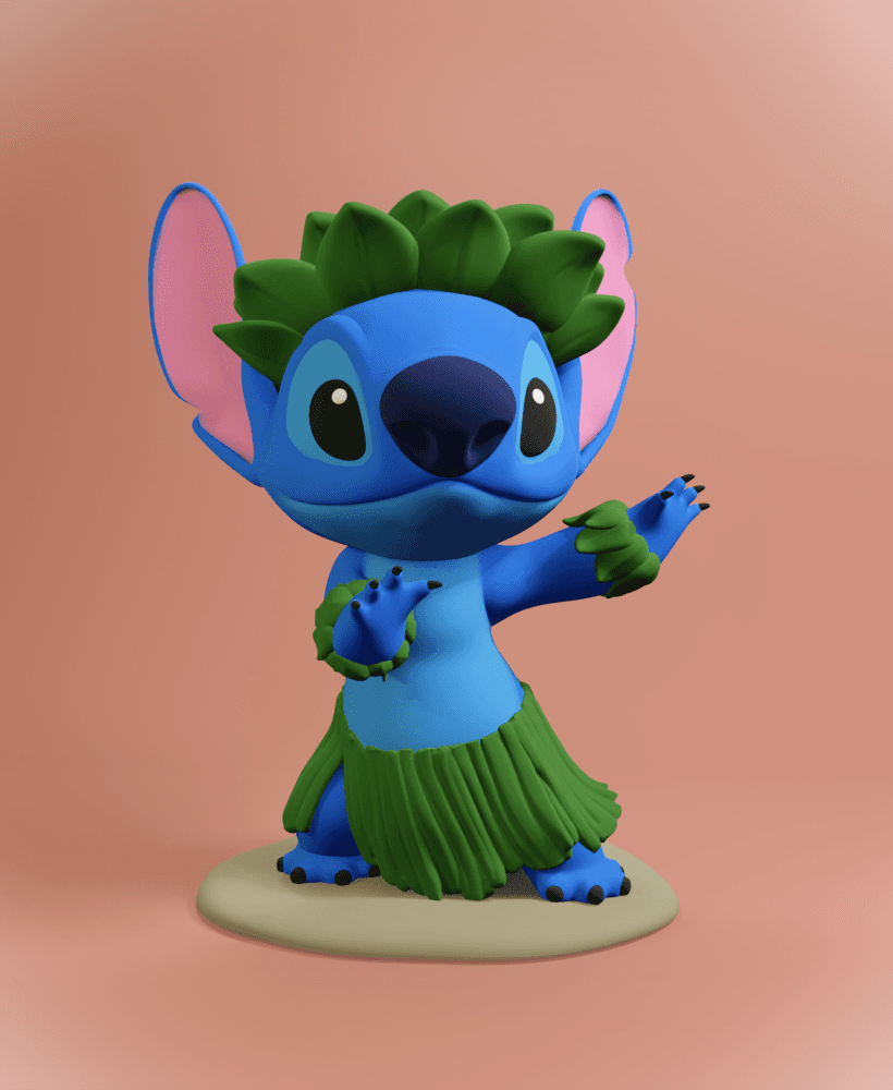 Stitch- Hula Summer 3d model