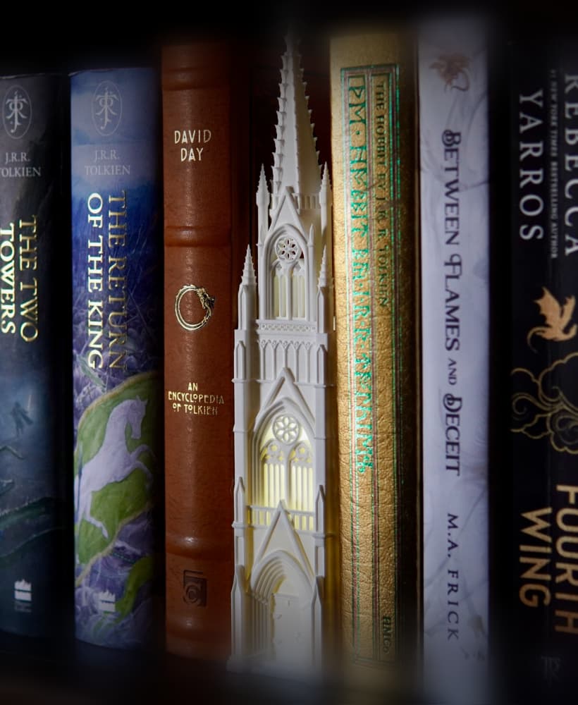 Cathedral Book Nook & Bookmark Holder 3d model