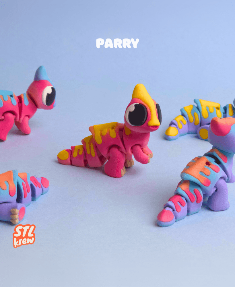 Cute articulated parasaur - Parry 3d model