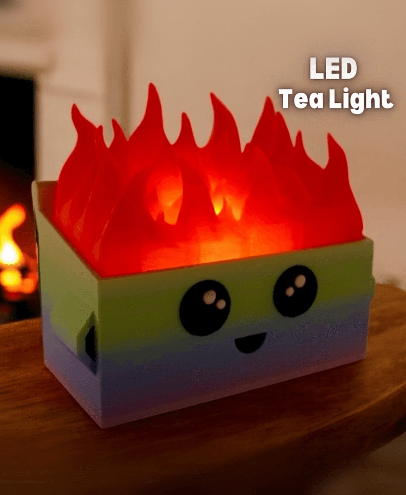 Dumpster Fire Buddy LED Tea Light 3d model