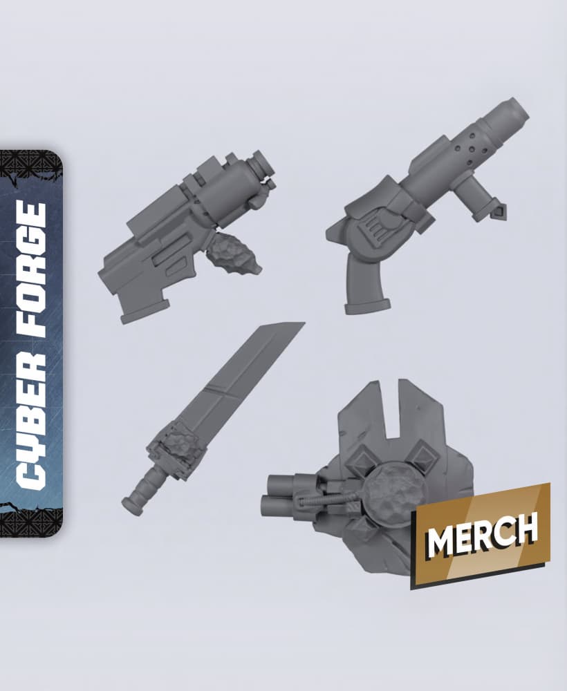 Rat Weapon Pack - With Free Cyberpunk Warhammer - 40k Sci-Fi Gift Ideas for RPG and Wargamers 3d model