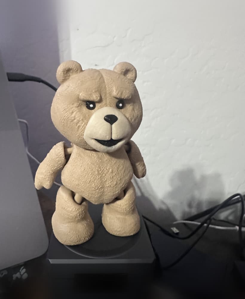 7 TED - BEAR - #ThunderBuddies - Articulated, Print in Place, Flexi, Movie, Prop, Cute, Mark 3d model