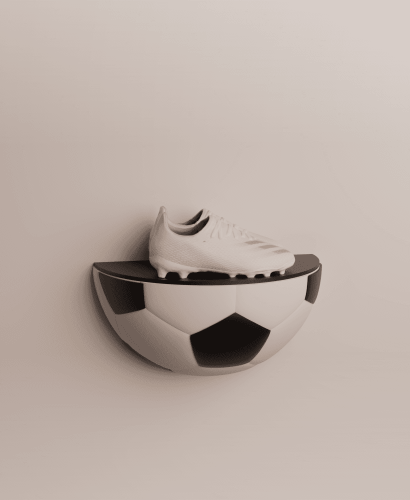 Soccer Ball Display Shelf 3d model