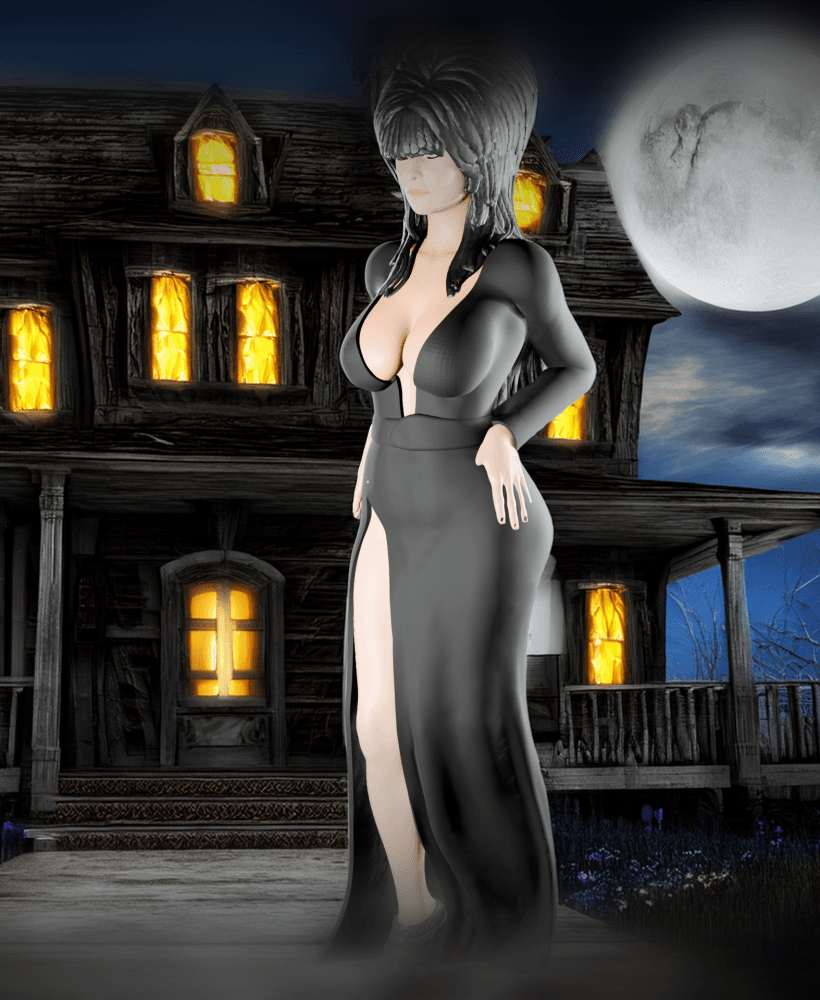 Sexy Spooky Woman v2 3d model