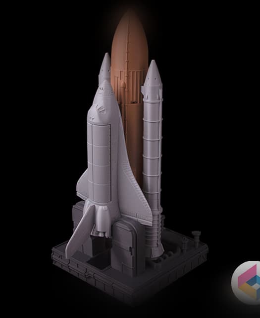 Space shuttle Rocket booster 3d model