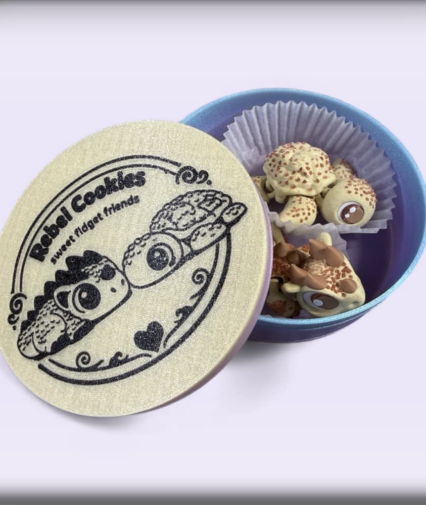 Rebel Cookie Friends - Peanut Butter Blossom Dragon and Sugar Cookie Turtle 3d model