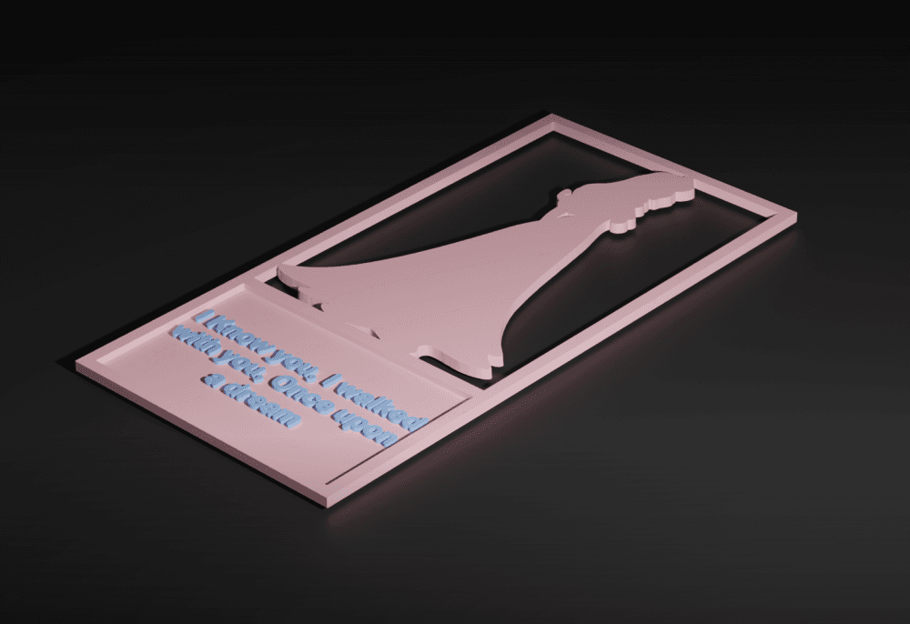 Sleeping Beauty bookmark 3d model