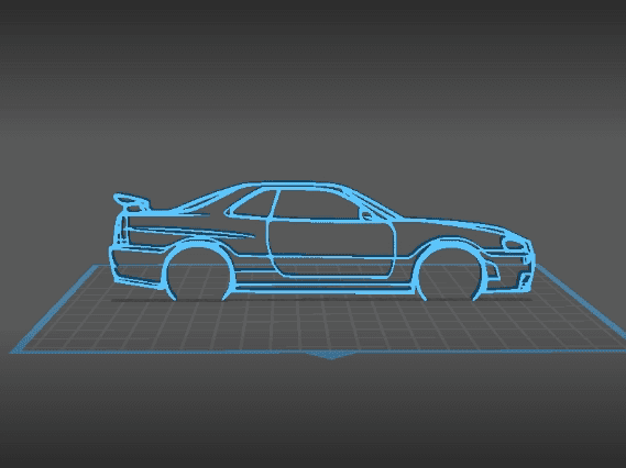 Nissan - R34 GTR Nismo Wall Art 3d model