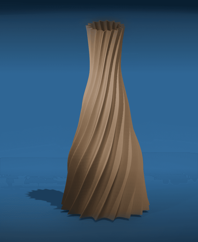 Fluted Tapered Vase 3d model