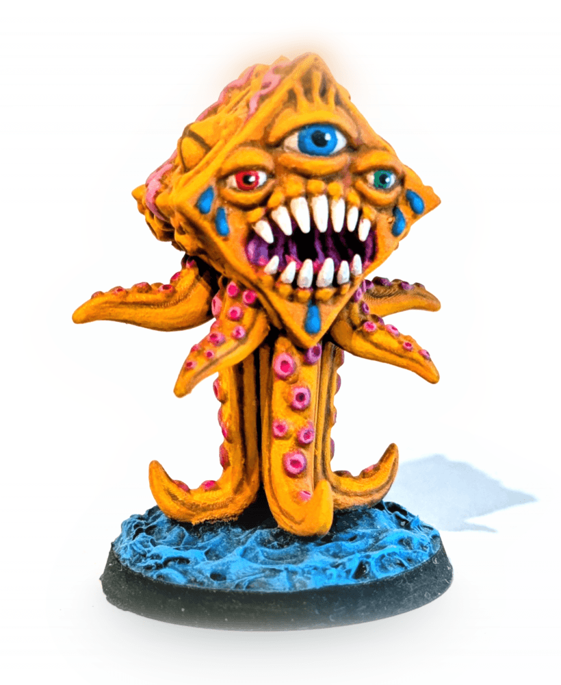Cube Demon 32mm Dark Fantasy Tabletop Miniature 3d model