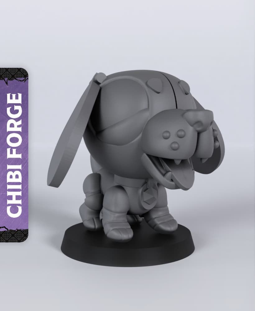 Mechanical Chibi Dog - With Free Dragon - 5e DnD Inspired for RPG and Wargamers 3d model