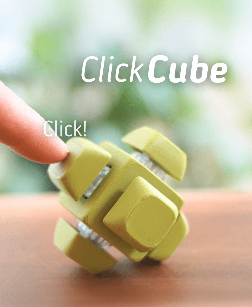 ClickCube - Clicker Flushie Cube, Ludo fidget Toy 3d model